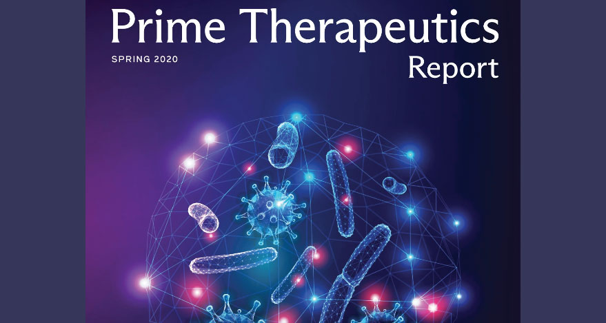 Cover for Spring 2020 Prime Therapeutics Report