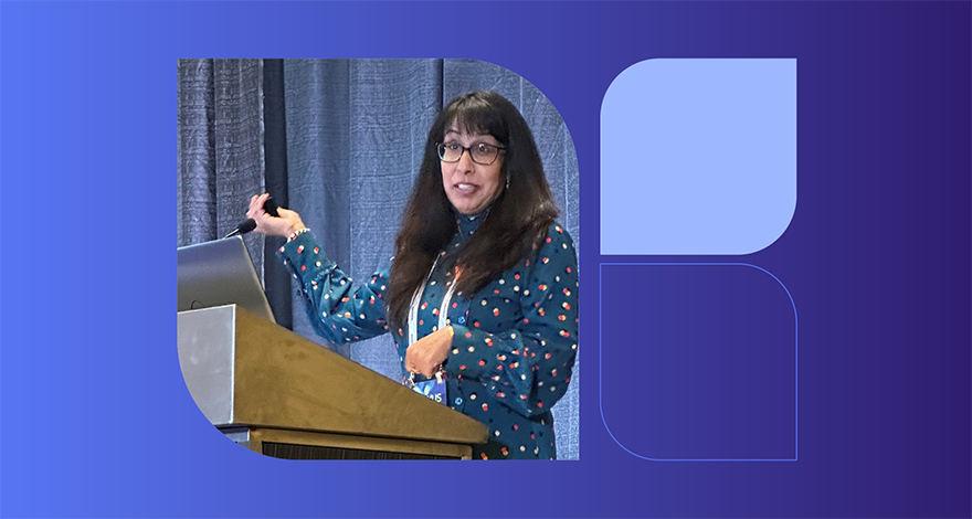 Sneha Sharma, PharmD, director, specialty clinical solutions, presents at AMCP Nexus 2025.