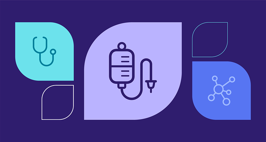 Infographics that convey the idea of cancer care