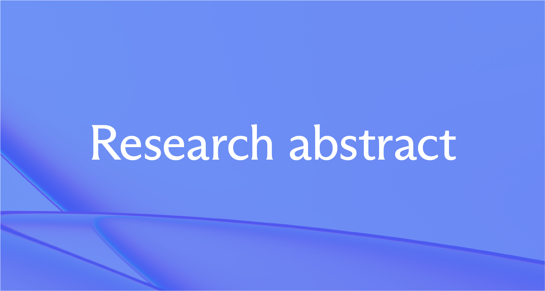 Research abstract