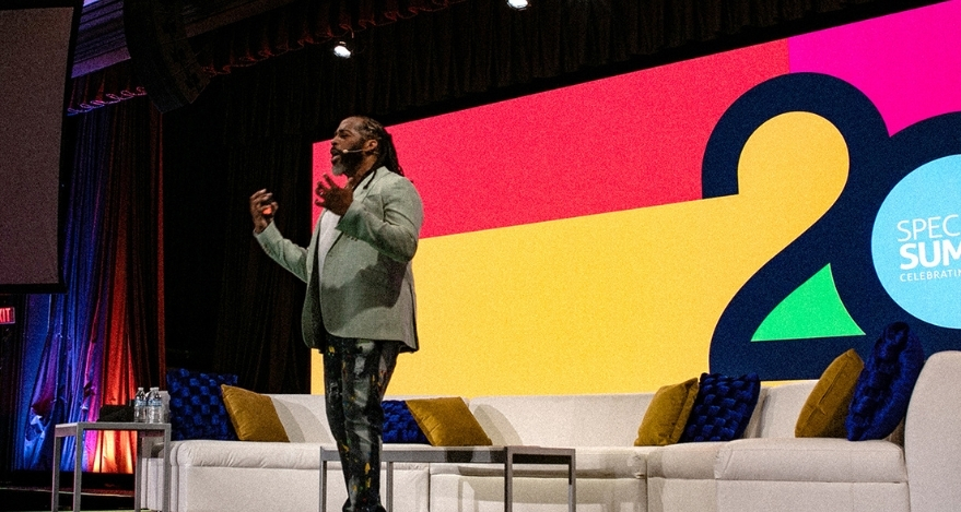 Incredible Speakers Sekou Andrews, award-winning poet, delivered an engaging and dynamic keynote at Specialty Summit 2023