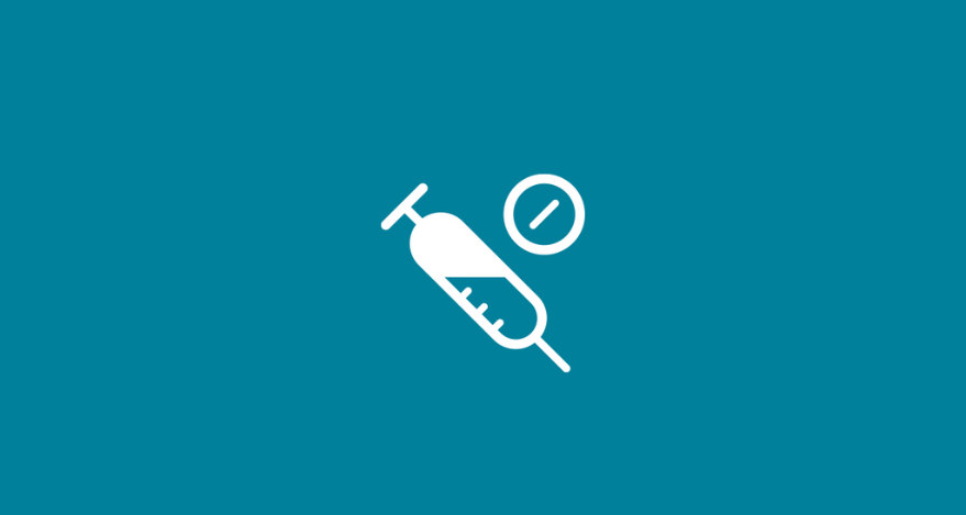 Icons of medications, one being an injectable and the other being a pill